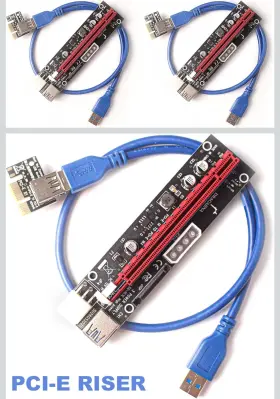 Su06262020 Dracaena Dracaena.io 2 Pack Pcie Riser Adapter Card For Gpu Crypto Mining16x To 1x