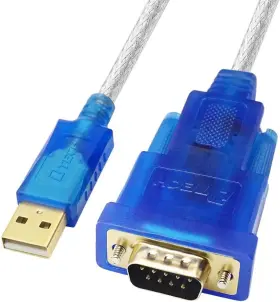 Dt-5051 Dtech Usb To Serial 16ft Db9 Male Cable Transparent Blue