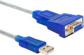 Dt-5102b Dtech 3 Feet Usb To Serial Female Adapter Cable Db9 3ft Rs233 Blue