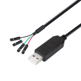 Dt-6553 Dtech Usb To Ttl Serial 3.3v Adapter Cable Tx Rx Signal 4 Pin 6ft
