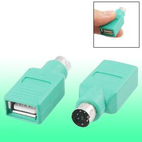 Duefixing 693974144087 2 X Mini 6 Pin Din Ps/2 To Usb Port Mouse Adapter Connector Green