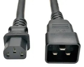 100-250v Eaton P032-003 3ft C20 To C13 Power Cord For Computer Heavy-duty 15a