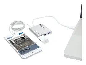 U360-004-al Eaton 4-port Usb-a 3.0 Superspeed Mini Hub Portable For Laptop