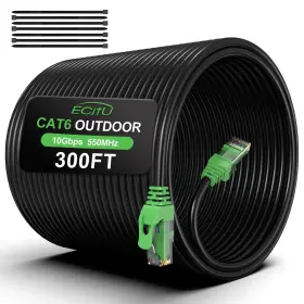 Lf-wf307 Ecjtu 300ft Cat6 Outdoor Ethernet Cable In-ground Heavy Duty Direct Burial 24awg Lf-wf307 Ecjtu 300ft Cat6 Outdoor Ethernet Cable In-ground Heavy Duty Direct Burial 24awg