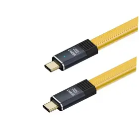 Usb4 Electronics Technology 679070644393 8-inch Short Usb C Cable 20gbps Compatible With Thunderbolt Yellow