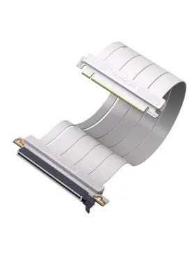 Ezdpc247-7 Ezdiy-fab Pcie 5.0 X16 Gpu Riser Cable 128gb/s Bandwidth Straight 30cm White