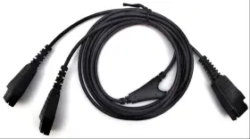 8312-009 Global Teck Splitter Y-cord Live Mute Version - Jabra Biz 2300 Headset