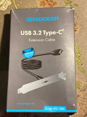 G-ad-etc-10g Graugear Type-e To Type-c Female Adapter Extension Cable With Pci Slot Bracket G-ad-etc-10g Graugear Type-e To Type-c Female Adapter Extension Cable With Pci Slot Bracket