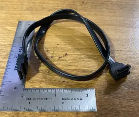 E321011 Hong Jixin E320444 16 Inch Sata Drive Cable Awg Style 21149 - 1 Side Right Angle E321011 Hong Jixin E320444 16 Inch Sata Drive Cable Awg Style 21149 - 1 Side Right Angle