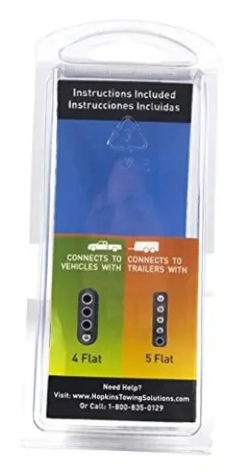 47515 Hopkins Towing Solution 4 Wire Flat To 5 Adapter 47515 Hopkins Towing Solution 4 Wire Flat To 5 Adapter