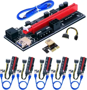 B-170406 Huanuowei Pci-e Riser 009s Gpu Adapter Card Pcie X1 To X16 Extender Pci-express Rise