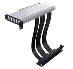 Hyte 486044043524 Luxury Riser Cable - Pcie 4 Full And 1/2 Height Brackets White-new In Box