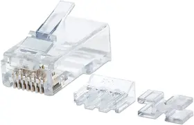 790659 Intellinet Rj45 Modular Plugs Cat6a Utp 3-prong For Solid Wire 15 Gold Pl
