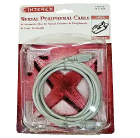 M0197 Interex I-66a/10 10 Ft. Macintosh Serial Printer/peripheral Cable Mini Din8 M To