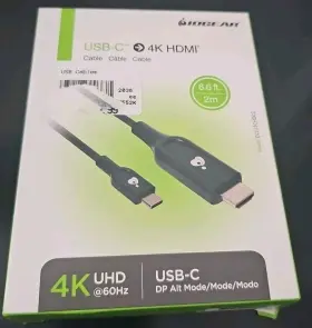 G2lu3chd02 Iogear 6.6ft Usb-c To 4k Hdmi Cable #g2lu3chd02 Black New In Box G2lu3chd02 Iogear 6.6ft Usb-c To 4k Hdmi Cable #g2lu3chd02 Black New In Box