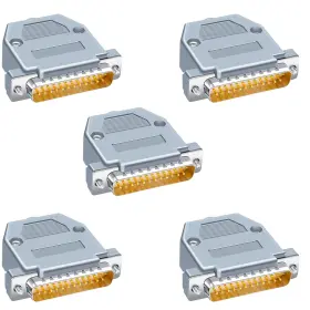 775316807 Jienk 5pcs Db25 Male Rs232 D-sub Serial Solder Cup Connectors Kit Gray White 775316807 Jienk 5pcs Db25 Male Rs232 D-sub Serial Solder Cup Connectors Kit Gray White