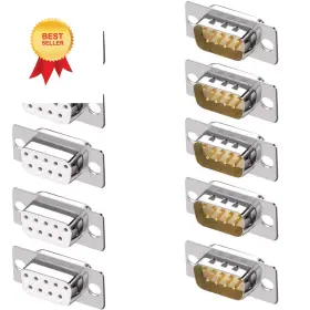 Jt47-49 Jienk 10pcs Db9 Rs232 D-sub Serial Solder Cup Connectors Gold Plated Jt47-49 Jienk 10pcs Db9 Rs232 D-sub Serial Solder Cup Connectors Gold Plated