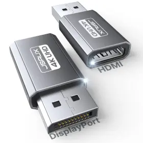 Jsaux 768683705932 4k Displayport To Hdmi Adapter 2-pack Dp Pc 2pack Grey Jsaux 768683705932 4k Displayport To Hdmi Adapter 2-pack Dp Pc 2pack Grey