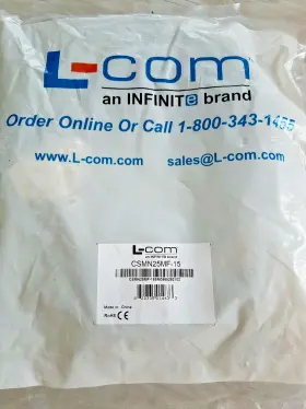 Csmn25mf-15 L-com Cs2n25mf-15 Db25 Male To Female Cable 15ft Shielded New