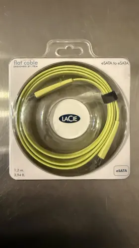 130855 Lacie Esata To Flat Cable 1.2 M/3.94 Ft Sealed/unopened