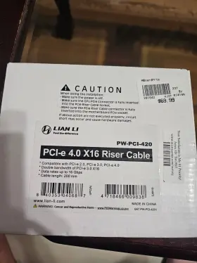 1w7-00bs-00015 Lian Li Lan Pcie 4.0 X16 Riser Cable