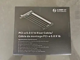 Lian Li 840353049031 Pci-e 5.0 Riser Cable 16x Double Bandwidth 20cm / 7.87 Inch Pw-pci-520x