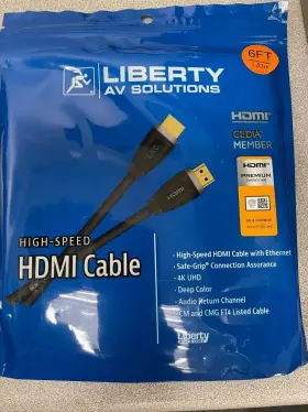 Hdpmm06f Liberty Hdmi Cable 18 Gig 60hz 4k Uhd 6 Feet / 1.83 Meter New