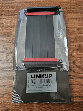 Ag-p5-33sl-015bk-v2 Linkup - Ava5 Pcie 5.0 Riser Cable 15cm Left Angle Gen 5 V2 Open Box