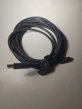27019-01 Logitech Lot Of 2 5m Usb-c To Usb A Male 3.1/2.0 Cable 5gbps