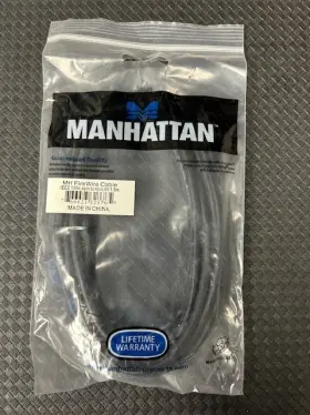 4-manhattan Manhattan 390422 Lot Of Computer Cable Firewire 4 Pin / 1.8m/6ft