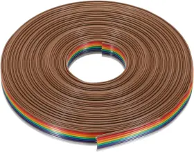 231104 Meccanixity 1 Pcs 9 Pin Flat Rainbow Ribbon Cable 32.8ft 1.27mm Brown