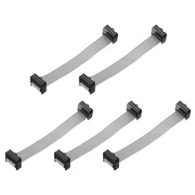 Mea241129ee001507 Meccanixity 5 Pcs Idc Flat Ribbon Cable 2.54mm Pitch 12mm Width X 10cm