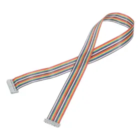 Mea241224ee000415 Meccanixity Idc Rainbow Wire Flat Ribbon Cable 2.54mm Pitch 20 Pin 2 Ft