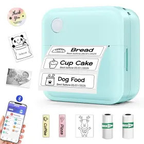 B0g12t4k52 Miouca Label Maker Machine With Tape - Mini Sticker Printer Bluetooth Prin B0g12t4k52 Miouca Label Maker Machine With Tape - Mini Sticker Printer Bluetooth Prin