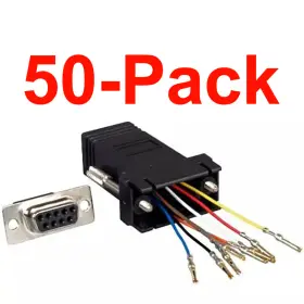 Rj45f Modular Adapter 445042320359 Rj45 To Db9 Female Db9f Serial 50-pack