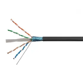 18592 Monoprice Cat6a 1000ft Black Cmr Ul Bulk Cable Taa Shielded F/u