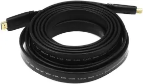 Monoprice 844660041603 15ft Commercial Series Flat High Speed Hdmi Cable 4k 24hz 10.2gbps 24awg Black