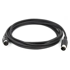 8533 Monoprice Midi With 5 Pin Din Plugs - Black 10ft