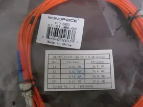 0m1-dx-2.0-3m Monoprice St-st-mm-03 Qty 6 Cable St/upc-st/upc- 0m1-dx-2.0-3m Monoprice St-st-mm-03 Qty 6 Cable St/upc-st/upc-
