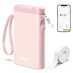 B0chjqrrvx Nelko P21 Bluetooth Label Maker Machine With Tape Wireless Mini Pink