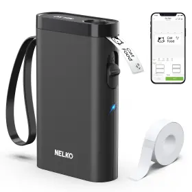 B0chjr142g Nelko P21 Bluetooth Label Maker Machine With Tape - Wireless Mini Printer