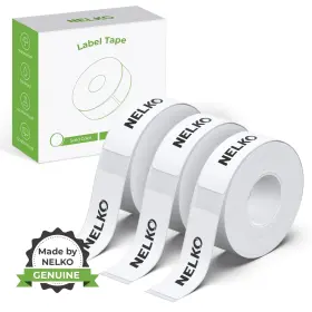 B0cklgsjkf Nelko Genuine P21 Label Maker Tape 14x40mm 0.55 Inch X1.57 3 Rolls 540 Labels