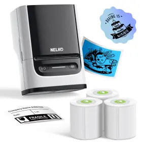 B0d9n4ybq6 Nelko Label Maker Machine With Tape Pm220 Bluetooth Printer 2 Inch Porta