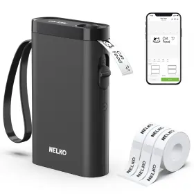 B0fh4kwjgq Nelko P21 Bluetooth Label Maker Machine With 3 Tapes - Wireless Mini Printer