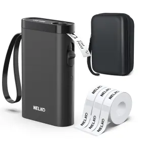 B0fjxnl97w Nelko Label Maker Machine With Tape P21 Bluetooth Printer 3 Tapes &