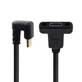 Nf-uc-049-0.3m Nfhk 180 Degree U Shape Back Angled Usb-c Usb 30cm Black