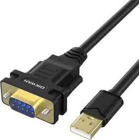 Aq-190321-50 Oikwan Usb To Serial Rs-232 Adapter With Ft232 Chipset 2.0 6ft 50pack Black