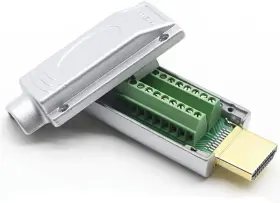 Oiyagai 703931649460 Hdmi Adapter Signals Terminal Breakout Metal Cover Silver