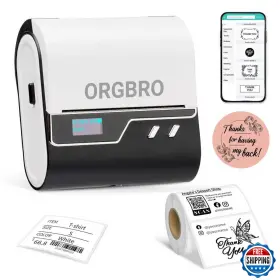 B0fgxj9j7q Orgbro Z3 Label Maker Machine With Tape 2-3 Inch Bluetooth Thermal Printer