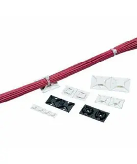 Abmm-at-c0 Panduit Corp New 4-way Adhesive Backed Cable Tie Mount - Black 100 Abmm-at-c0 Panduit Corp New 4-way Adhesive Backed Cable Tie Mount - Black 100